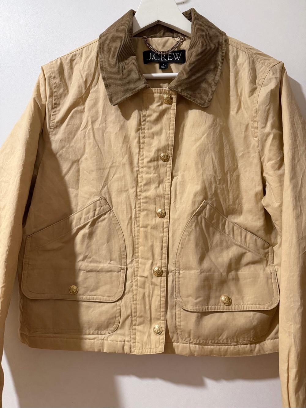 J.Crew Short Barn Jacket in English ripstop cotton Sz Small - Picture 3 of 14